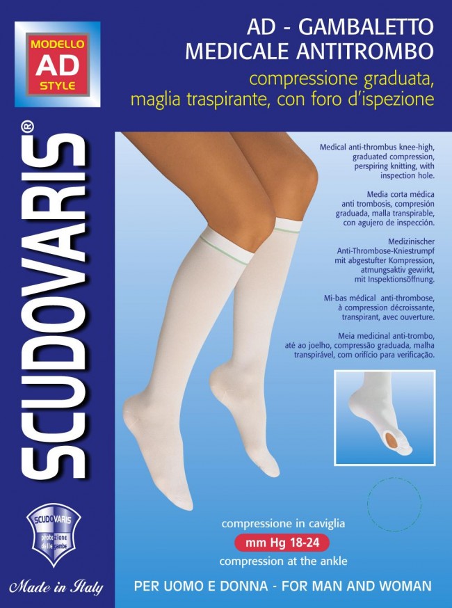 Gambaletto medio antitrombo 18 mmhg