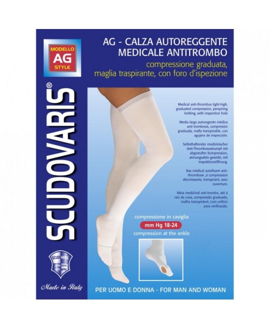 Calza autoreggente medio antitrombo 18 mmhg